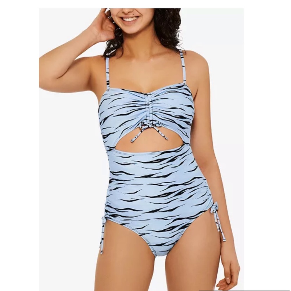 blue swimsuit